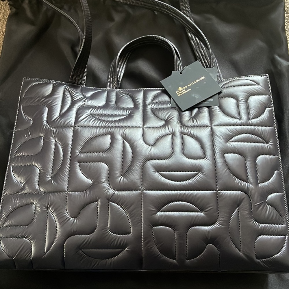 Telfar x Moose Knuckles Leather Quilted Shopper Tote
